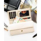 Portfel, ecru, Peterson