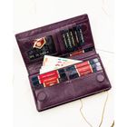 Portfel, fioletowy, skóra naturalna i ekologiczna, Peterson