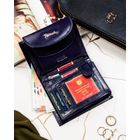 Portfel, fioletowy, skórzany, Peterson