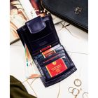 Portfel, fioletowy, skórzany, RFID, Peterson