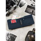 Portfel, granatowy, skóra ekologiczna, Peterson