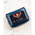 Portfel, granatowy, skóra ekologiczna, Peterson