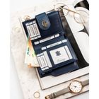 Portfel, granatowy, skóra ekologiczna, Rovicky