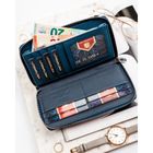 Portfel, granatowy, skórzany, Peterson