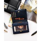 Portfel, niebieski, skóra naturalna i ekologiczna, Peterson