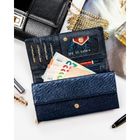 Portfel, niebieski, skóra naturalna i ekologiczna, Peterson