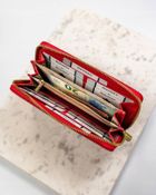 Portfel-piórnik, czerwony, skóra ekologiczna, Rovicky