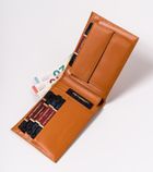 Portfel, pomarańczowy, skórzany, Peterson