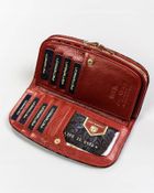 Portfel, różowy, skórzany, Peterson