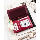 Portfel, śliwkowy, skóra ekologiczna, RFID, Rovicky