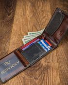 Portfel, szary, skórzany, Forever Young