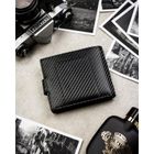 Portfel z brelokiem, czarny, skórzany, Peterson