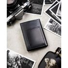 Portfel z brelokiem, czarny, skórzany, Peterson