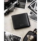 Portfel z brelokiem, czarny, skórzany, Peterson