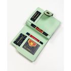 Portfel, zielony, skóra ekologiczna, Peterson