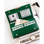 Portfel, zielony, skóra ekologiczna, RFID, Rovicky