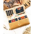 Portfel, złoty, skórzany, Peterson