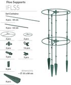 Prosperplast, Floo Supports, podpora do roślin, zielony leśny, 25/35 cm