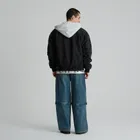 Przejściowa kurtka bomberka unisex z odpinanym kapturem NOWEAR