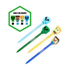 Puckator, Minecraft, długopis z silikonową nakładką, 4 szt.