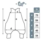 Pulp, Safari, śpiworek letni ze skarpetkami, muślin, TOG 0.5, 1-2.5 l