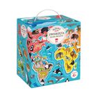 Puzzlove, CzuCzu, Zwierzęta, Mapa świata, puzzle, 60 elementów