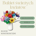 QBI, Bukiet świeżych kwiatów, klocki konstrukcyjne, 1009 elementów