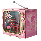 QBI, Góra Fuji, miniaturowy telewizor retro, podświetlenie LED, puzzle 3D, 129 elementów