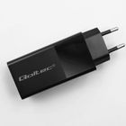 Qoltec, Gan Power Pro, ładowarka, 1XUSB-C, 1XUSB, 100W, 5-20V, 1.5-5A, PD, czarna