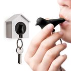 Qualy, Budka, wieszak na klucze, biało-czarny, 10091 WH-BK