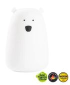 Rabbit & Friends, duży miś, lampka silikonowa, biała