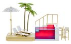 Rainbow High, Pool & Beach Club, zestaw z basenem zmieniającym kolory