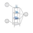 Regał łazienkowy, Norway white, 4 poziomy