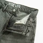Regulowane szare jeansy wide leg cargo Cool Club