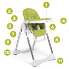 Ricokids, Lindo, krzesełko do karmienia, zielone