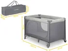 Ricokids, łóżeczko turystyczne, z materacem i torbą, ciemnoszare