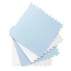 Ricokids, mata piankowa, puzzle, niebiesko-biała, 4 elementy, 60-60 cm