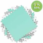 Ricokids, mata piankowa, szaro-turkusowa, 180-180 cm, 9 szt.