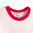 Różowy t-shirt slim z bawełny czesanej NOWEAR