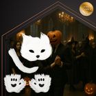 Ruhhy, strój kota, biały, 4 elementy