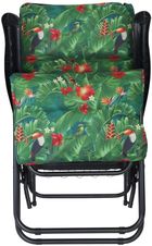 Saska Garden, fotel ogrodowy z podnóżkiem, flower, 57-83-106 cm