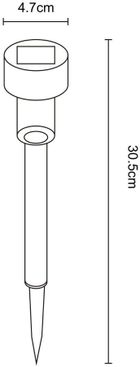 Saska Garden, lampa solarna plastikowa LED, 4,5-31 cm, 4 szt.