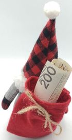 Saska Garden, Mikołajek dekoracyjny z workiem na prezent, 20 cm