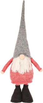 Saska Garden, skrzat, gnom dekoracyjny na teleskopowych nogach, czerwony, 64-79 cm