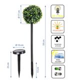 Saska Garden, zestaw lamp solarnych, 27 LED, 3 szt.