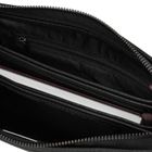 Saszetka do ręki, czarna, skóra ekologiczna, Rovicky