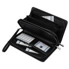 Saszetka do ręki, czarna, skóra ekologiczna, Rovicky