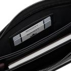 Saszetka do ręki, czarna, skóra ekologiczna, Rovicky