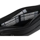 Saszetka do ręki, czarna, skóra ekologiczna, Rovicky