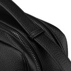 Saszetka do ręki, czarna, skóra ekologiczna, Rovicky